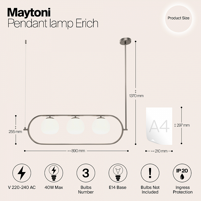 Светильник Maytoni MOD221PL-03N