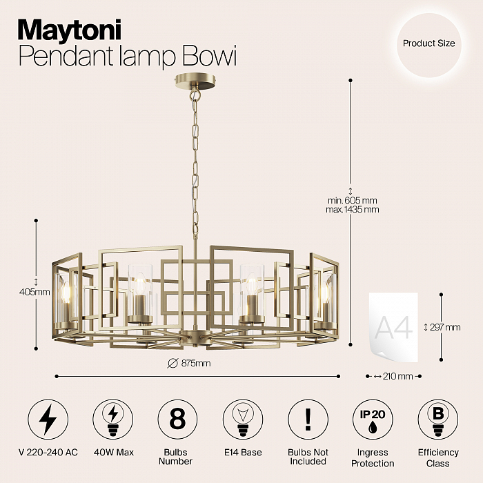 Светильник Maytoni H009PL-08G